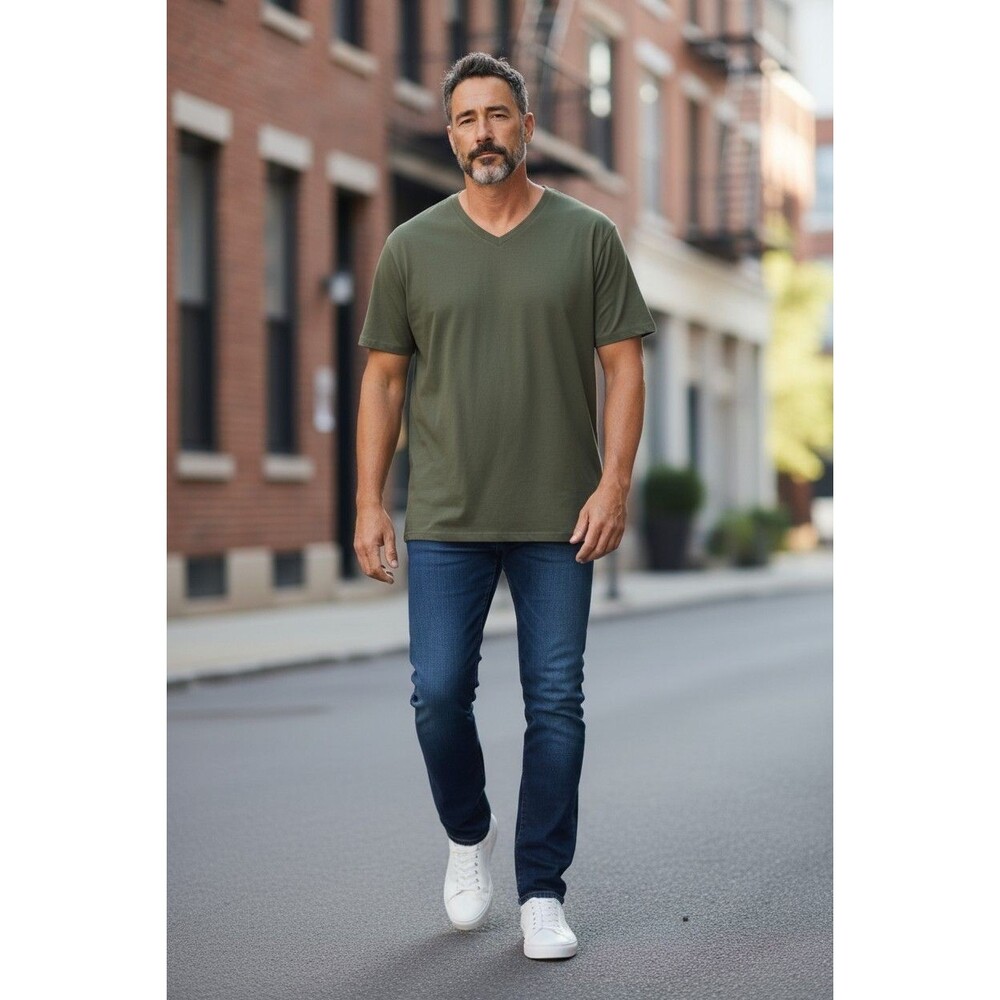 Old Navy Soft Washed T-Shirt Men's XXL T Olive Green V-Neck Short Sleeve  Casual